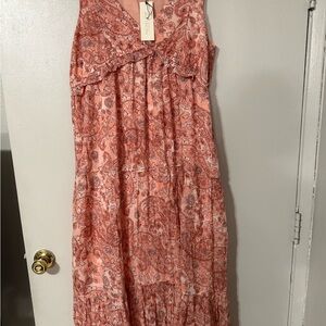 Rachel Zoe Coral Paisley Maxi Dress